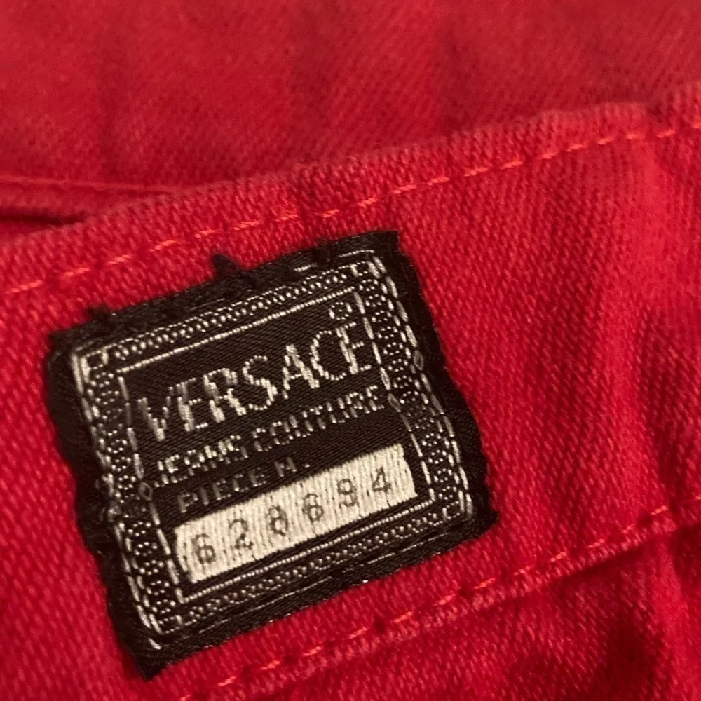 Vintage Versace Couture Red Jeans Size 30